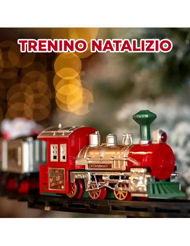 Trenino di Natale 13pz Treno Natalizio a...