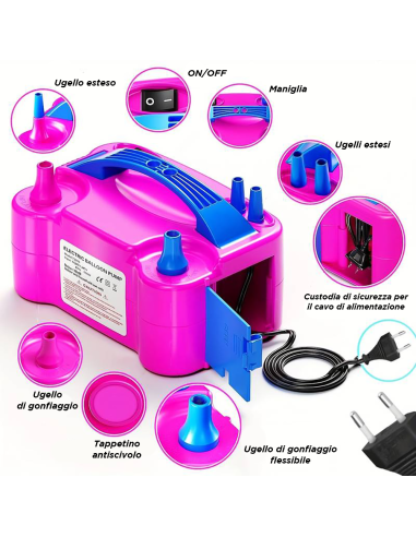 Gonfiatore per Palloncini Elettrico Pompa per...