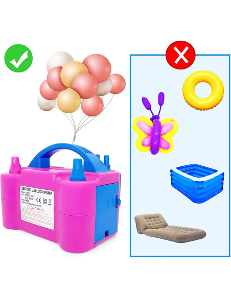 Gonfiatore per Palloncini Elettrico Pompa per Feste con Due Modalità Portatile