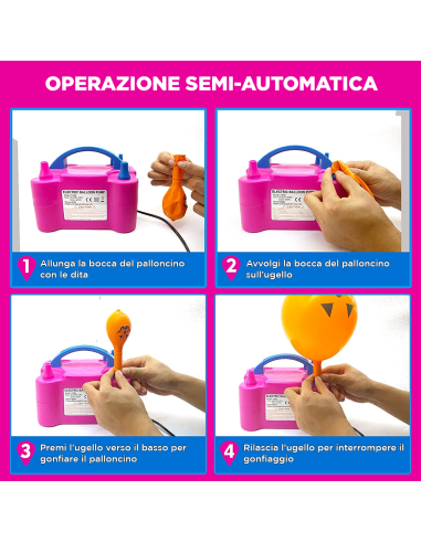Gonfiatore per Palloncini Elettrico Pompa per...