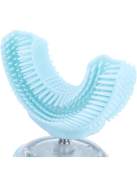 Spazzolino Elettrico Denti Bambini Morbido in Silicone a Forma di U Pulizia 360°