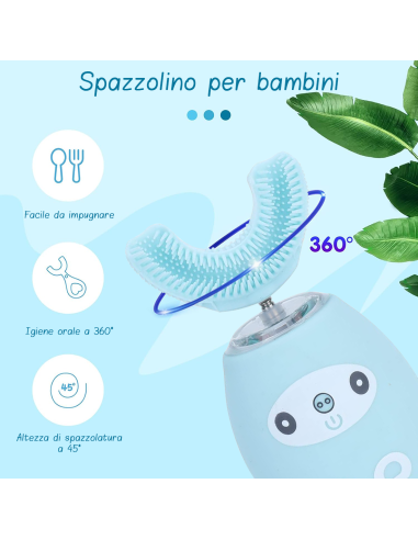 Spazzolino Elettrico Denti Bambini Morbido in...