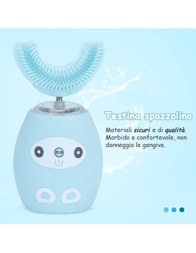 Spazzolino Elettrico Denti Bambini Morbido in...
