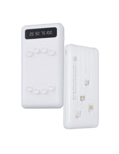 Powerbank 58000mAh Caricabatterie Rapido Portatile con 4 Cavi Inclusi USB Bianco