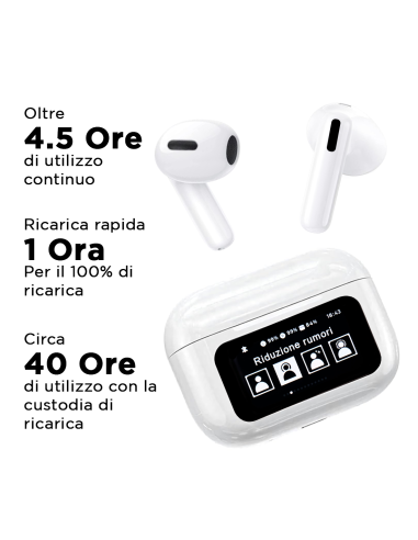 Auricolari A9 Pro Cuffie Bluetooth 5.4 Wireless...