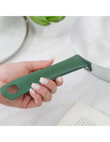 Batteria di Pentole in Alluminio da 12 Pezzi con Coperchio in Vetro Temperato