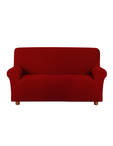 Copri Divano 2 Posti con Elastico Tinta Unita Antimacchia Tessuto Piquet