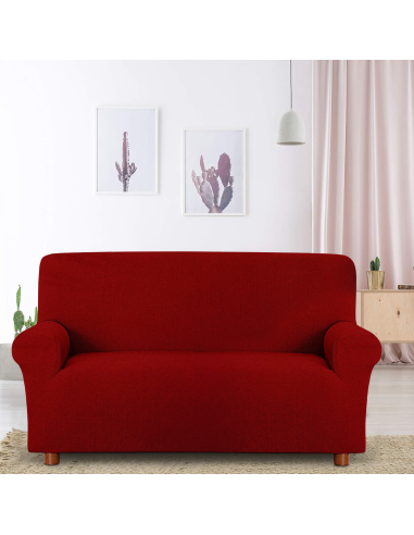 Copri Divano 2 Posti con Elastico Tinta Unita...