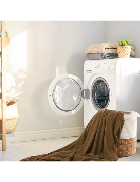 Copri Divano 3 Posti con Elastico Tinta Unita Antimacchia Tessuto Piquet