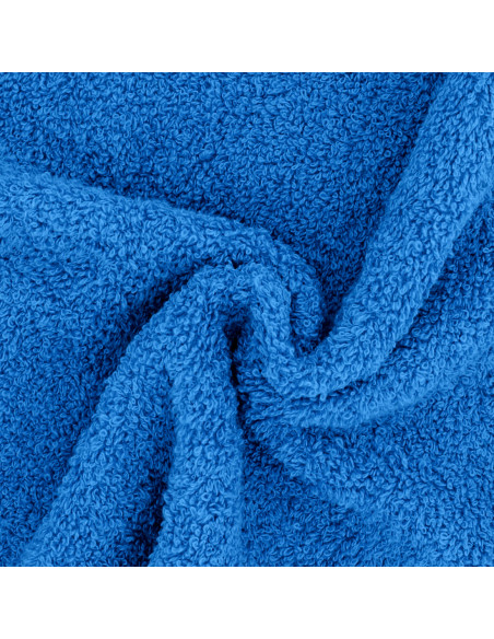 Set 8pz Asciugamani da Bagno 4pz Viso e 4pz Ospite Tinta Unita Puro Cotone