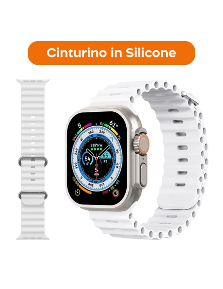 Smartwatch Ultra 49mm 7 Cinturini Notifiche Chiamate e App iOS e Android 7 in 1