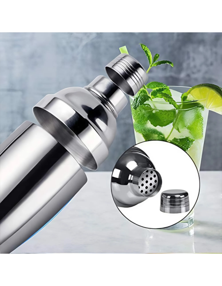 Set per Cocktail 8 Pezzi Shaker in Acciaio 750ml Kit da Barman Professionale