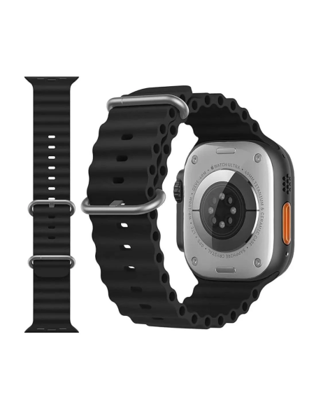 Smartwatch ULTRA 8 con Auricolari Wireless e Cinturino in Silicone Cassa da 46mm