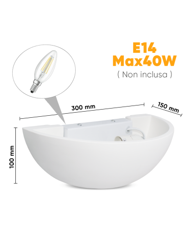 Applique Gesso Plafoniera da Parete GS-5048...