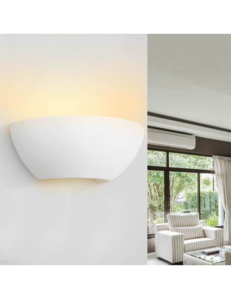 Applique Gesso Plafoniera da Parete GS-5048 Attacco E14 Doppia Emissione di Luce