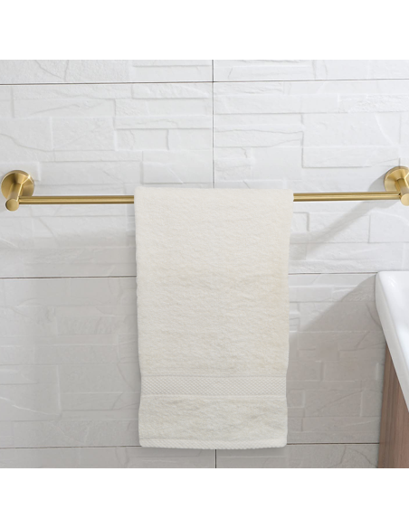 Set 8pz Asciugamani da Bagno 4pz Viso e 4pz Ospite Tinta Unita Puro Cotone