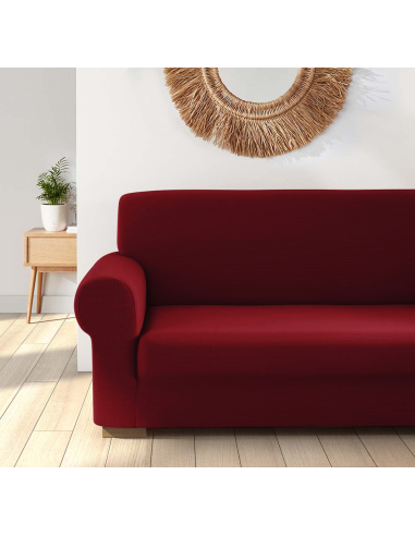 Copri Divano 4 Posti con Elastico Tinta Unita...