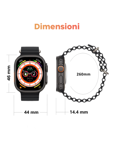 Smartwatch ULTRA 8 con Auricolari Wireless e...