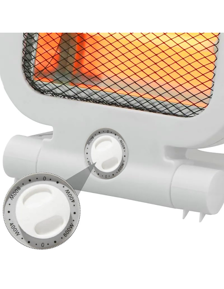 QH-90D Stufa al quarzo JCF 800 Watt 2 elementi riscaldanti 2 livelli temperatura