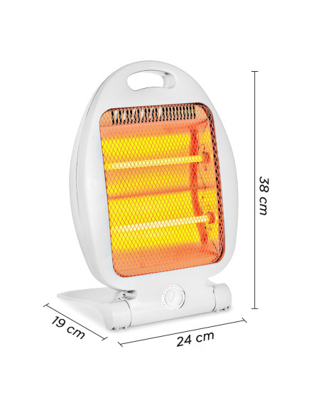 QH-90D Stufa al quarzo JCF 800 Watt 2 elementi riscaldanti 2 livelli temperatura