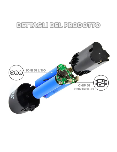 Batteria a Litio 12V Cilindrica Ricaricabile...