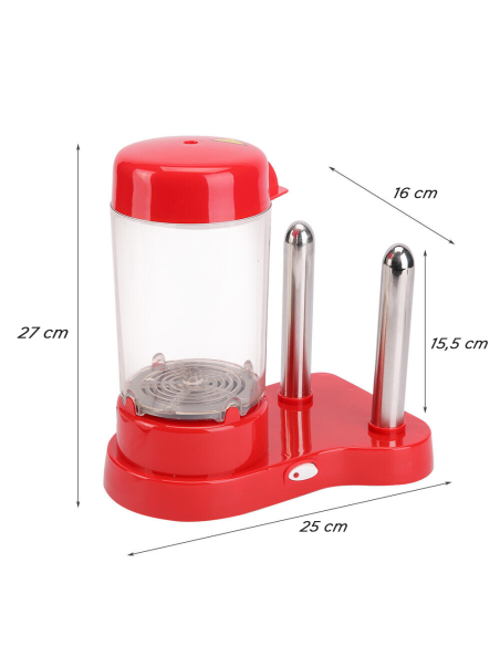 Macchina HotDog Cuoci Wurstel 450W Contenitore Cottura a Vapore con Porta Panino