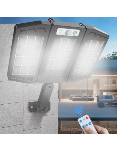 Mini Lampione Solare 3 Pannelli Integrati 216...