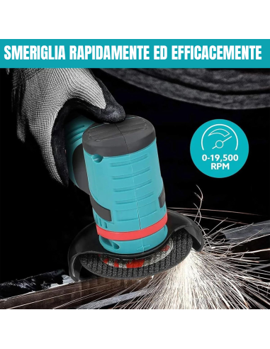 Mini Smerigliatrice Flex Wireless Doppia...
