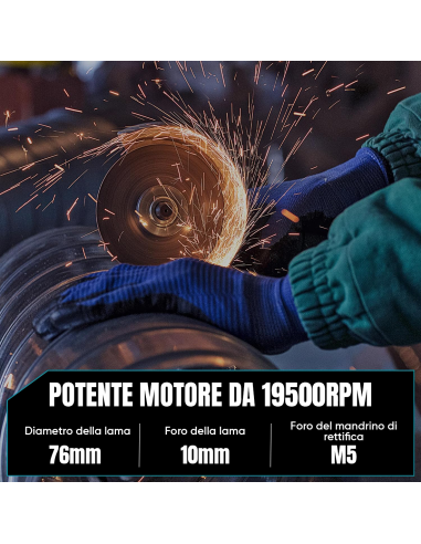 Mini Smerigliatrice Flex Wireless Doppia...