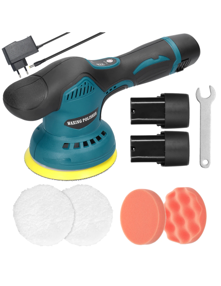 Lucidatrice Elettrica Levigatrice a Batteria 24V Auto e Pavimenti 8 Velocità