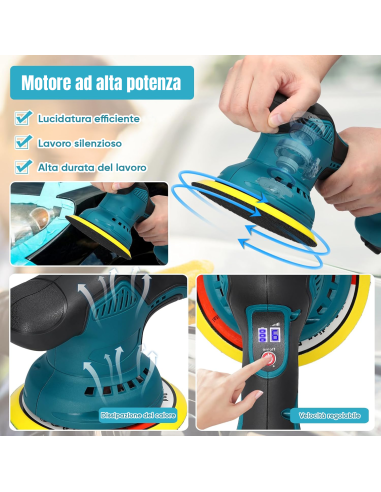 Lucidatrice Elettrica Levigatrice a Batteria...