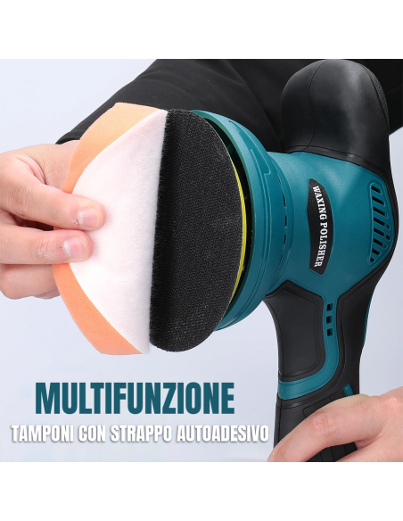 Lucidatrice Elettrica Levigatrice a Batteria 24V Auto e Pavimenti 8 Velocità