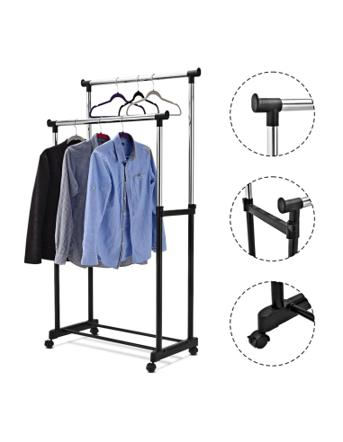 Stand Appendiabiti Doppia Asta Altezza...