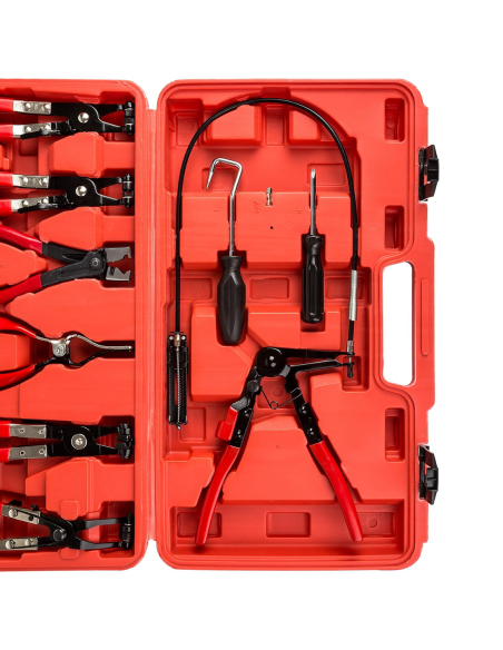 Set 9pz Pinze per Rimozione Fascette Stringitubo Impianto per Auto con Valigetta