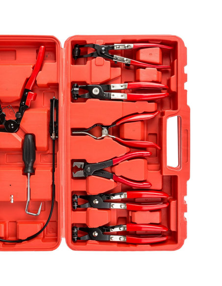 Set 9pz Pinze per Rimozione Fascette Stringitubo Impianto per Auto con Valigetta