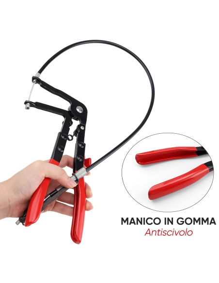 Set 9pz Pinze per Rimozione Fascette Stringitubo Impianto per Auto con Valigetta