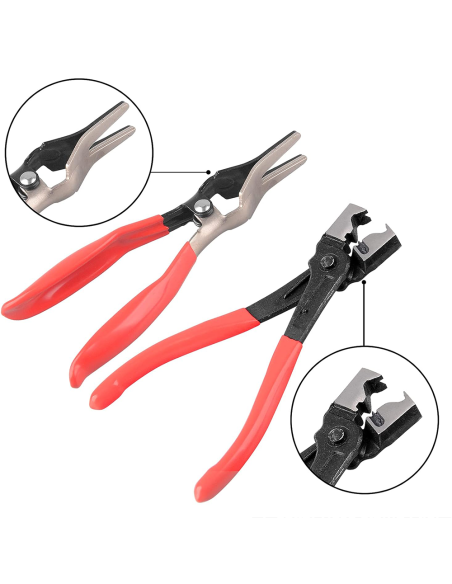 Set 9pz Pinze per Rimozione Fascette Stringitubo Impianto per Auto con Valigetta