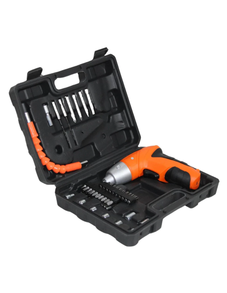 Mini Trapano Avvitatore 3.6V Batteria Ricaricabile Kit 45 Accessori e Valigetta