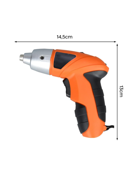 Mini Trapano Avvitatore 3.6V Batteria Ricaricabile Kit 45 Accessori e Valigetta