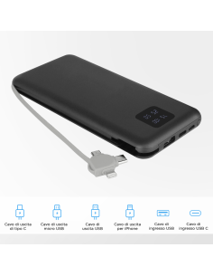 Powerbank 20000mAh Caricabatterie Rapido Portatile con 4... 2