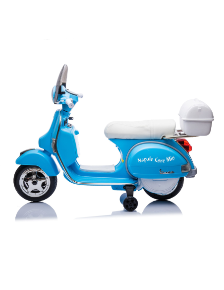 Moto Elettrica Scooter per Bambini LT960 Vespa PX150 Full Napoli con Bauletto