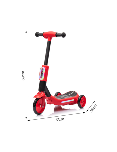 Monopattino Elettrico per Bambini LT983 Deluxe a 3 Ruote con Luci RGB Multicolor