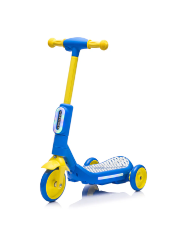Monopattino Elettrico per Bambini LT983 Deluxe a 3 Ruote con Luci RGB Multicolor Blu