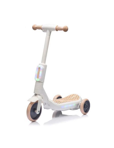 Monopattino Elettrico per Bambini LT983 Deluxe a 3 Ruote con Luci RGB Multicolor