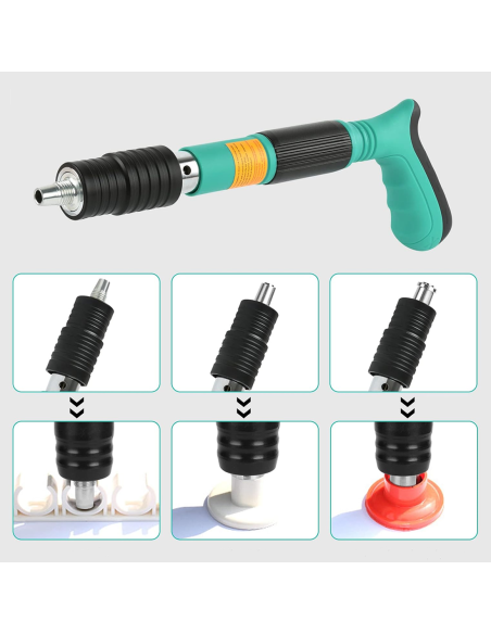 Pistola Spara Chiodi e Rivetti Rivettatrice Manuale in Acciaio ad Aria Compressa