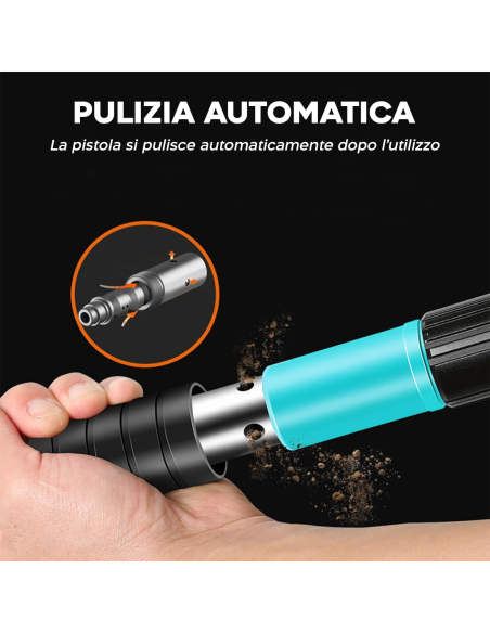 Pistola Spara Chiodi e Rivetti Rivettatrice Manuale in Acciaio ad Aria Compressa