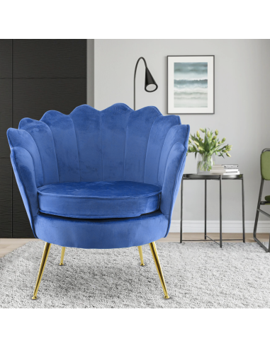 Poltrona Schienale a Conchiglia VENERE in...