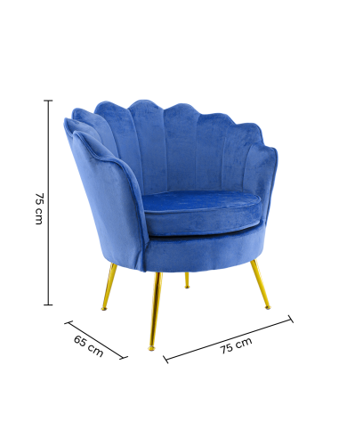 Poltrona Schienale a Conchiglia VENERE in...