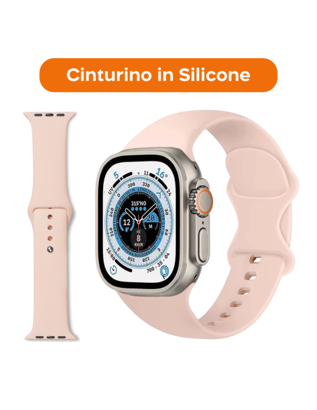 Smartwatch Ultra 49mm 7 Cinturini Notifiche Chiamate e App iOS e Android 7 in 1