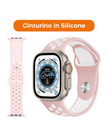 Smartwatch Ultra 49mm 7 Cinturini Notifiche Chiamate e App iOS e Android 7 in 1